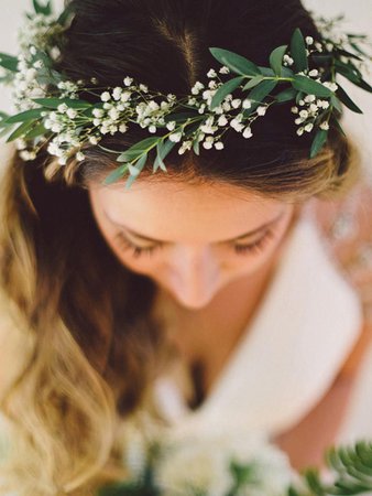 38 Flower Bridal Crowns That Are Perfect for Spring (or Any Season, Really) | Wedding hair flowers, Flower crown bridesmaid, Flowers in hair