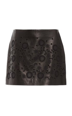 Leather Mini Skirt By Elie Saab | Moda Operandi