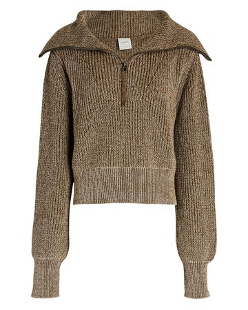 Varley Mentone Half-Zip Sweater In Green | INTERMIX®