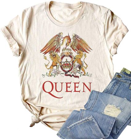 Women Vintage Rock Band T Shirt Fashion Rock Music Graphic Tees Shirt Summer Short Sleeve Casual Tees for Rock Lovers at Amazon Women’s Clothing store
