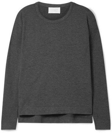 calé - Camille Stretch-terry Sweatshirt - Charcoal