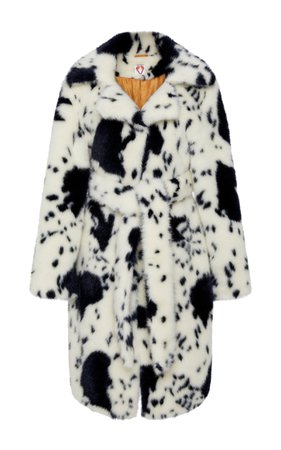 Esme Cow Print Fur Coat by Shrimps | Moda Operandi