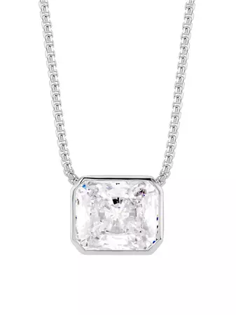 Shop Adriana Orsini Feliz Sterling Silver & Cubic Zirconia XL Pendant Necklace | Saks Fifth Avenue