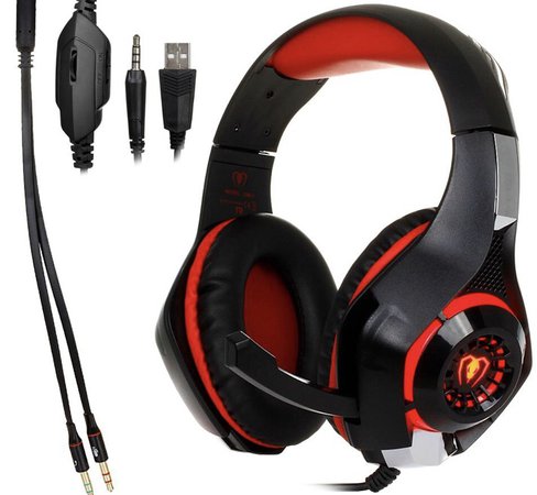 Black and Red Headphones