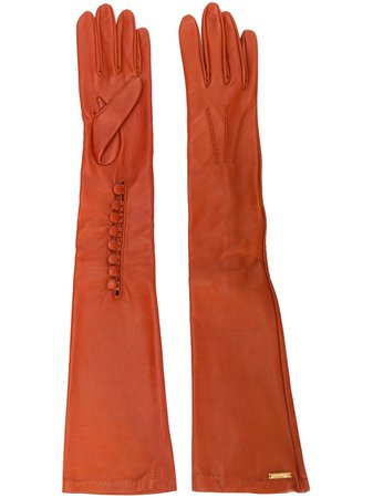Dsquared2 Calf Leather Long Gloves - Farfetch