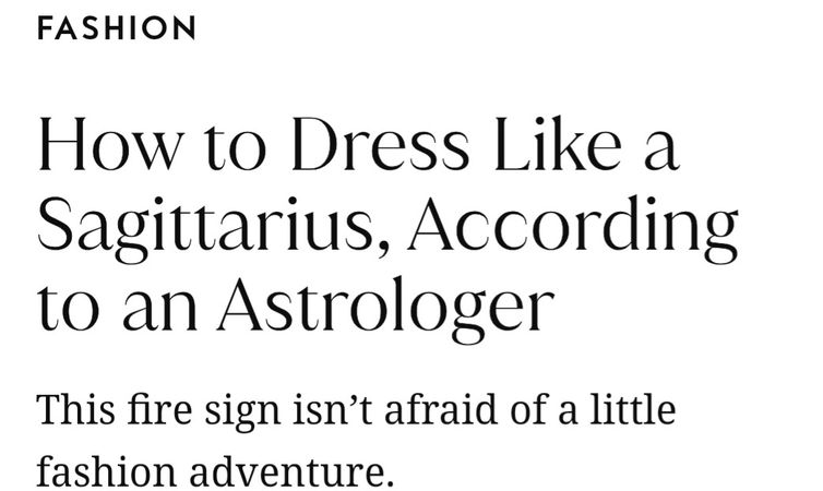 Sagittarius Headline