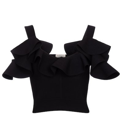 Saint Laurent - Ruffled silk blouse | Mytheresa