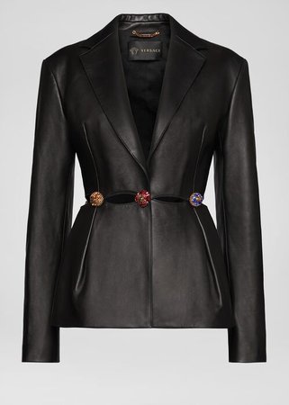 Versace Nappa Leather Blazer for Women | Online Store EU