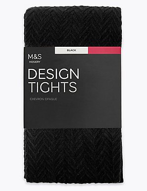 Chevron Opaque Tights | M&S Collection | M&S