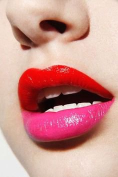 color blocking lip makeup spring