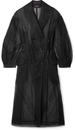 Tulle Trench Coat - Black