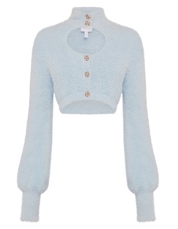 light blue cropped sweater