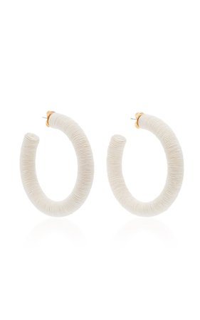 Lurex Cord Hoop Earrings by Rebecca de Ravenel | Moda Operandi