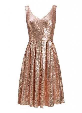 Uma Rose Gold Sequin Dress