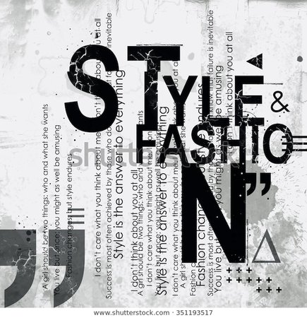 Style Fashion Word Cloud Concept Grunge Stock Illustration 351193517