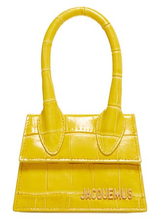 jacquemus croco yellow mini bag