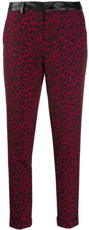 leopard print trousers