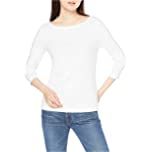 Amazon.com: Amazon Essentials Women's Slim-Fit 3/4 Sleeve Solid Boat Neck T-Shirt, White, Medium : Clothing, Shoes & Jewelry
