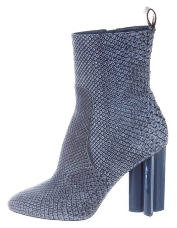 Louis Vuitton snake blue boots