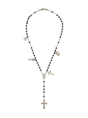 Shop Dolce & Gabbana 18kt white gold rosary necklace with Express Delivery - FARFETCH