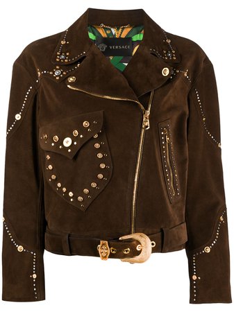 Versace Suede Studded Jacket Ss20