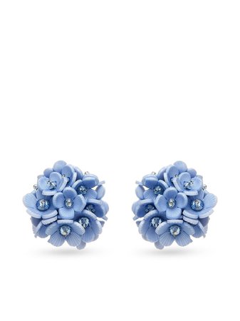 Oscar De La Renta Resin Bouquet Button Earrings - Farfetch