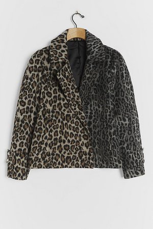 Leopard Contrast Coat | Anthropologie