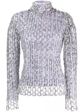 MSGM sequin-embroidered Top