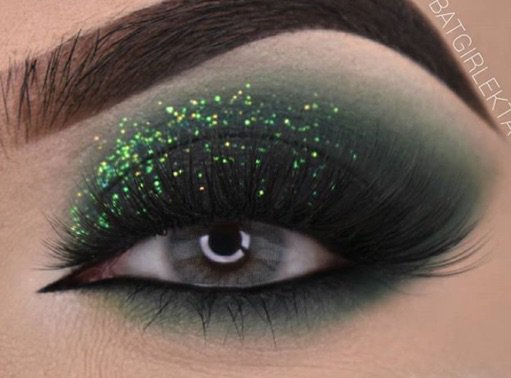 Green Glitter Eye Makeup
