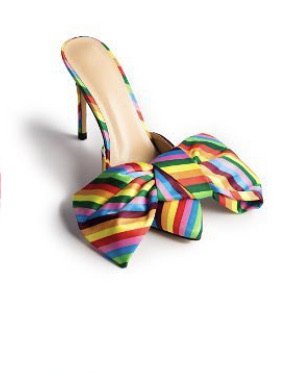 rainbow heeled mule