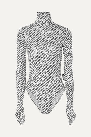 Vetements | Printed stretch-jersey turtleneck bodysuit | NET-A-PORTER.COM