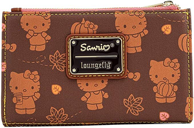 Loungefly Hello Kitty Pumpkin Spice All Over Print Flap Wallet at Amazon Women’s Clothing store