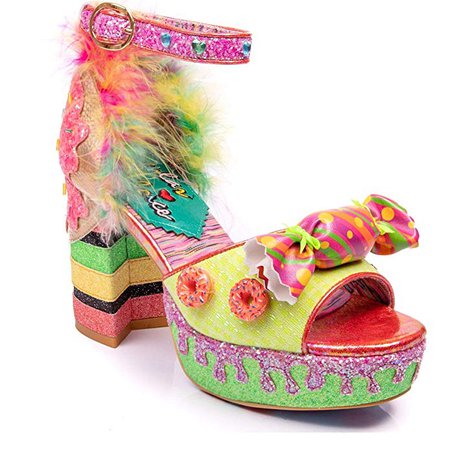 Amazon.com | Irregular Choice Glazed and Confused Pink Multi Embellished Platform Sandal, 37 | Sandals