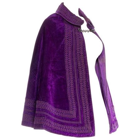 purple velvet cloak