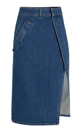 Denim Midi Wrap Skirt By Stella Mccartney | Moda Operandi