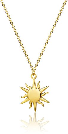 Amazon.com: MIDEEO Gold Sun Pendent Necklace Dainty Sunshine Necklace Minimalist Celestial Sun Pendant Necklace Layering Jewelry for Women: Clothing, Shoes & Jewelry