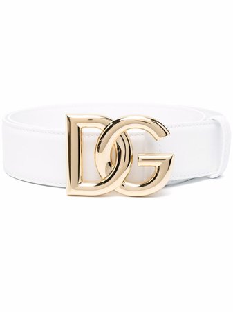 Shop Dolce & Gabbana logo-plaque leather belt with Express Delivery - FARFETCH
