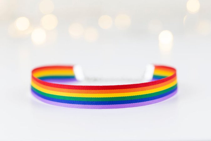 Rainbow Ribbon Choker. LGBTQ Pride. Cute Summer Necklace. | Etsy