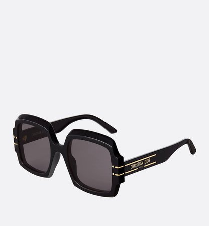 DiorSignature S1U Light Brown Tortoiseshell-Effect Square Sunglasses | DIOR