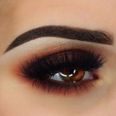 Burnt Orange/Brown Eye Makeup