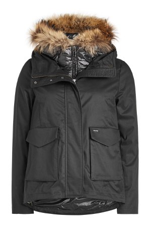 3 in 1 Military Down Jacket with Fur-Trimmed Hood Gr. M