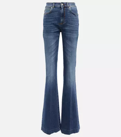 Alexander McQueen - High-rise flared jeans | Mytheresa