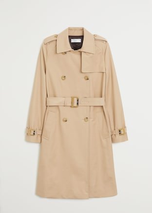 Classic cotton trench coat - Women | Mango USA beige