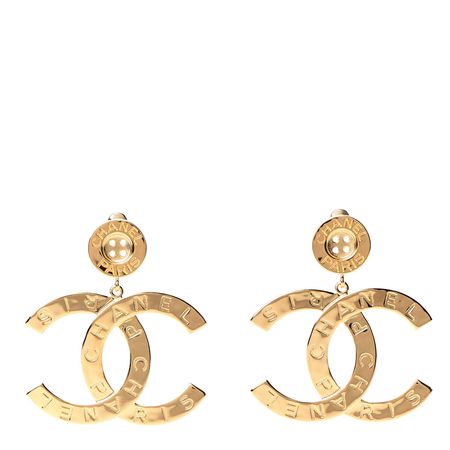 big gold chanel earrings - Google Search