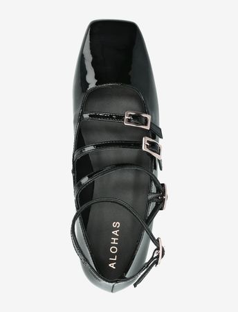 ALOHAS Luke Onix Black Leather Ballet Flats - Boozt.com