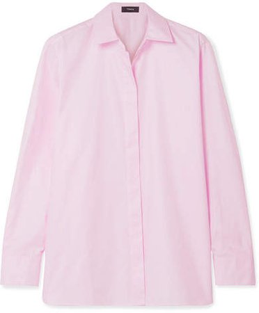 Cotton-poplin Shirt - Pastel pink