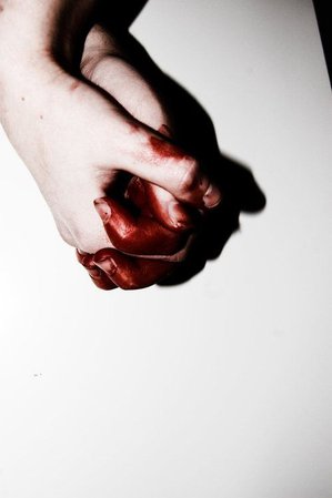 hand in blood hand