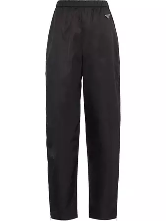 Shop Prada Re-Nylon wide-leg track pants with Express Delivery - FARFETCH