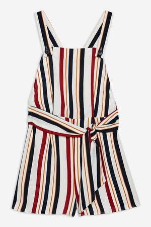 Striped Pinafore Romper - Rompers & Jumpsuits - Clothing - Topshop USA