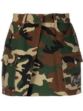 Alessandra Rich camouflage-print Mini Skirt - Farfetch